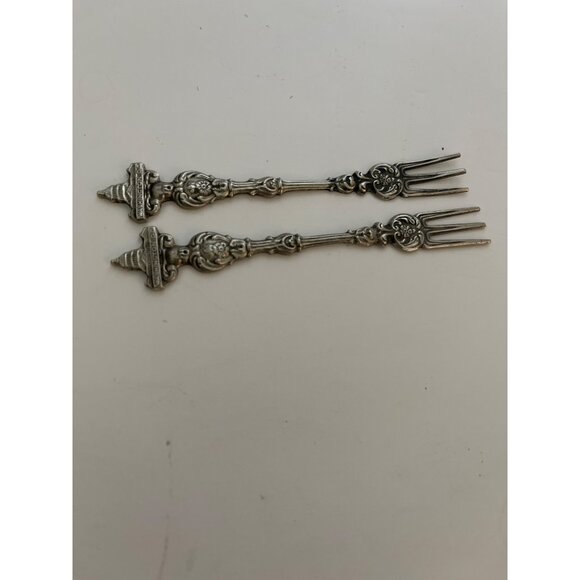 Antique Woodward &Lothrop Cocktail Pickle Forks Souvenir Washington DC Capital - Picture 6 of 6